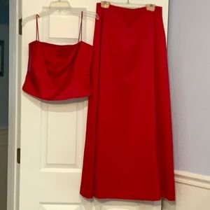 Donna Morgan red evening gown 10